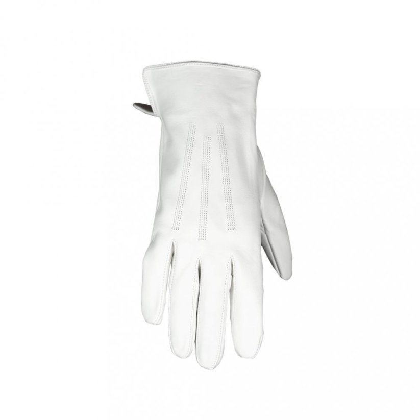 Rukavice prstové kožené AČR BÍLÉ - Barva: BÍLÁ - WHITE, Velikost: 20