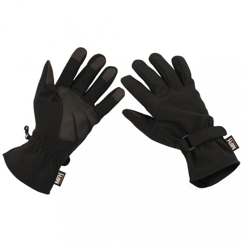 Rukavice SOFTSHELL ČERNÉ - Barva: ČERNÁ - BLACK, Velikost: L