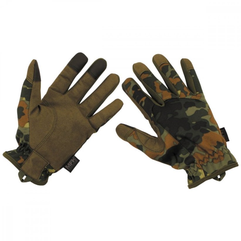 Rukavice prstové lehké FLECKTARN - Barva: FLECKTARN - německé maskovaní, Velikost: XL