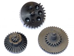 CNC gear set with hybrid gearing 21:1